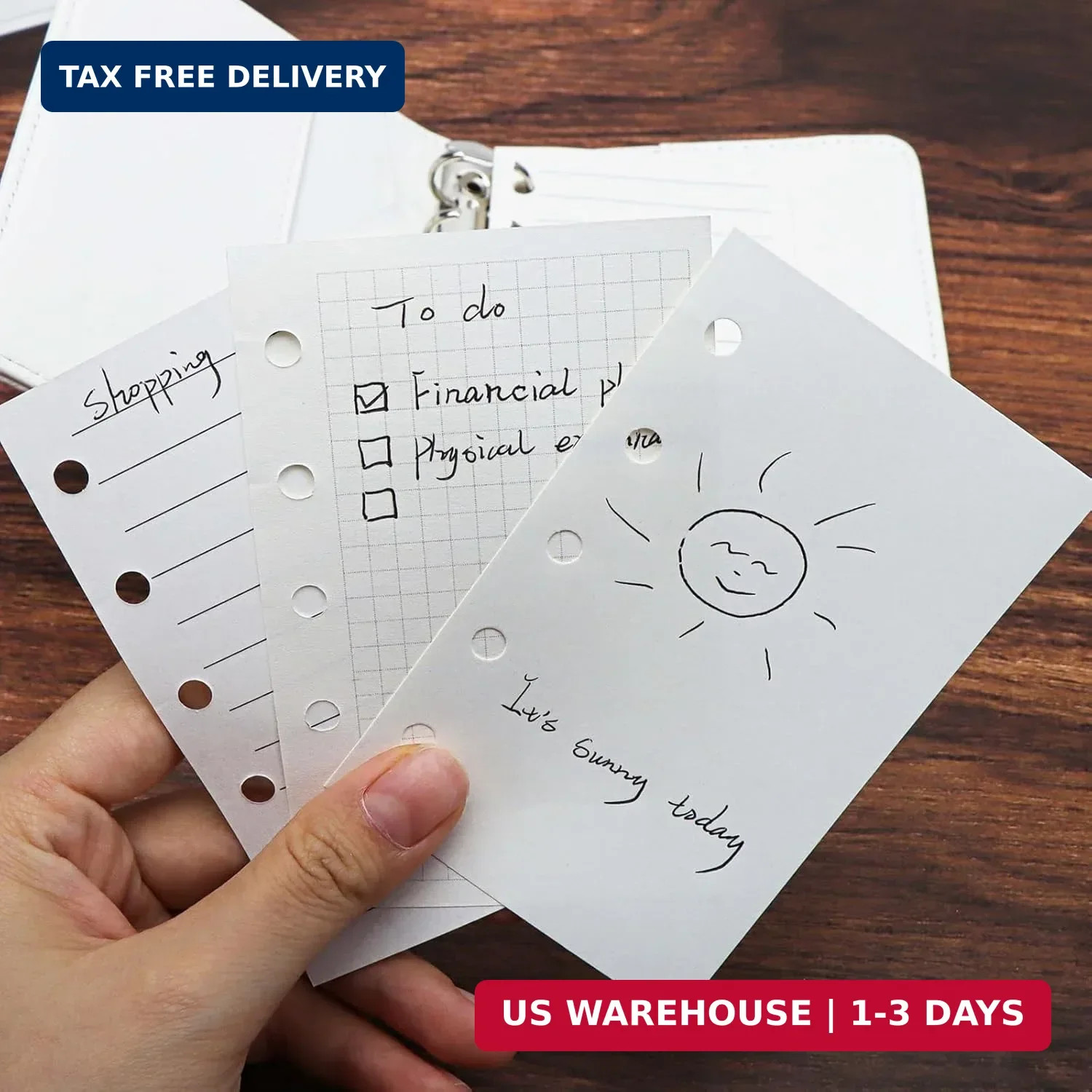 3 Pack A8 Refill Paper Loose Leaf Paper 120 Sheets Refillable Planner Binder Pap