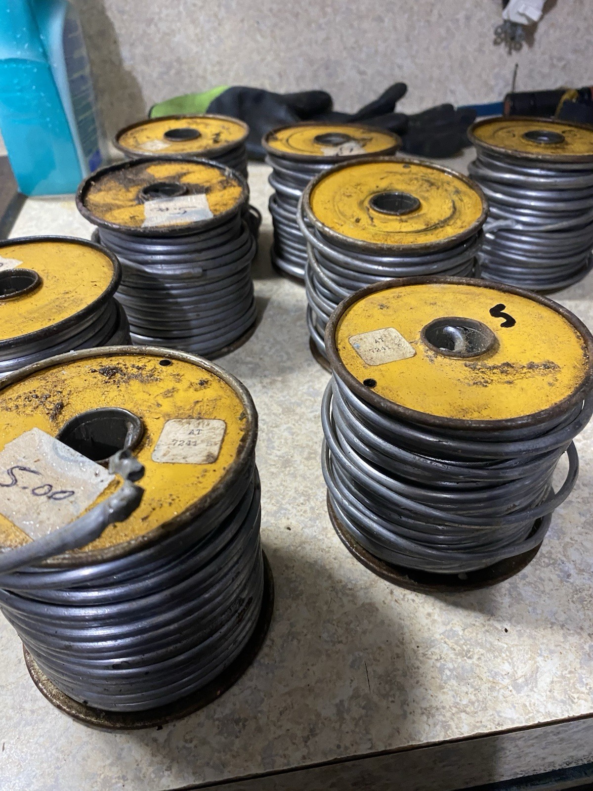 Vintage (Nassau) Smelting B Stearine Core Solder Spool Spec. AT-7241 B Bellsouth