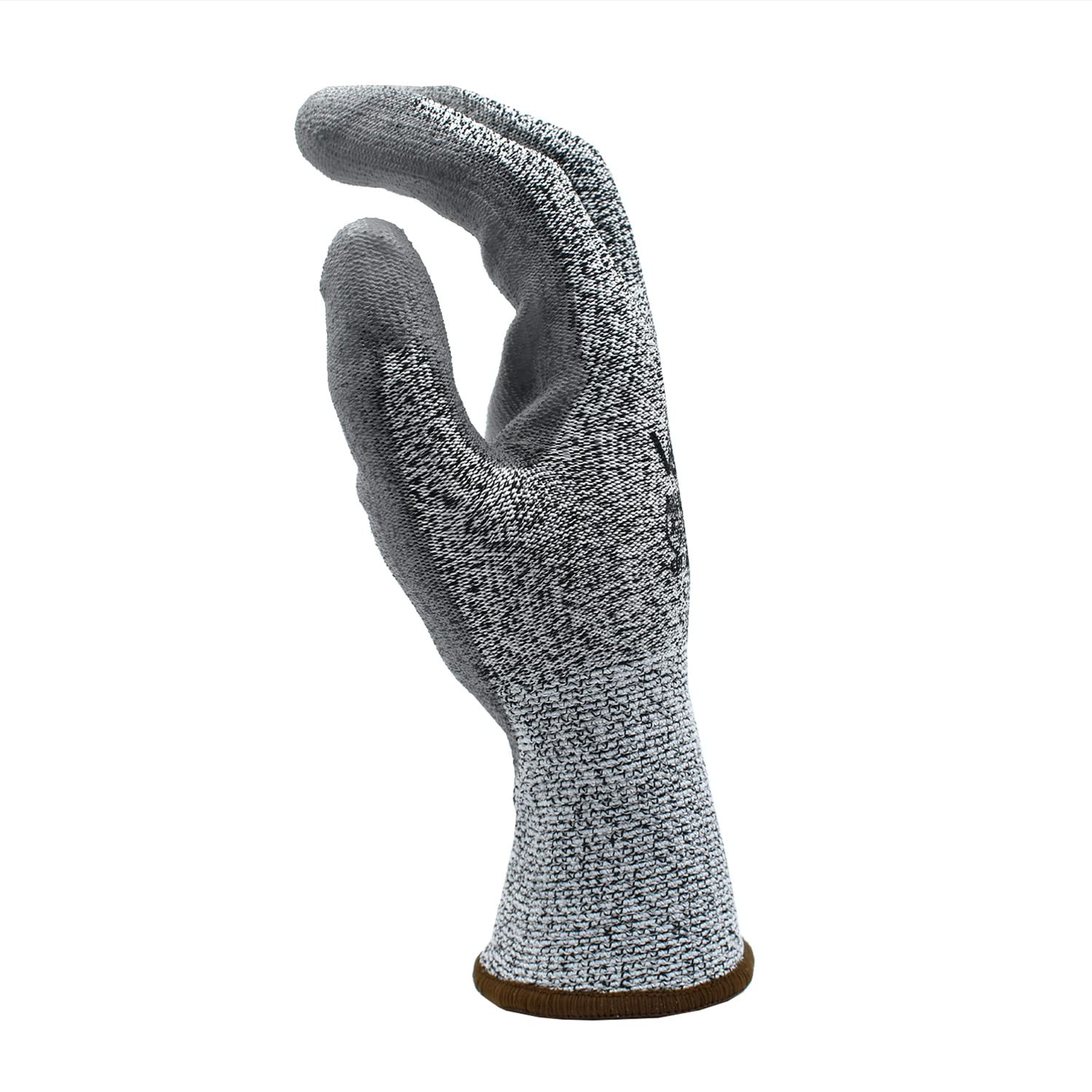Cordova 3711G Valor Salt & Pepper 13-Gauge HPPE Shell Gloves, Gray Polyurethane