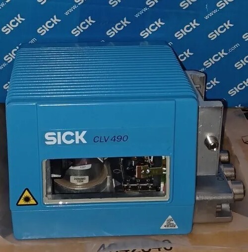 Lot of 2 SICK CLV490-0010 Optic Bar Code Scanner CLV-490 w/Interface & Mount