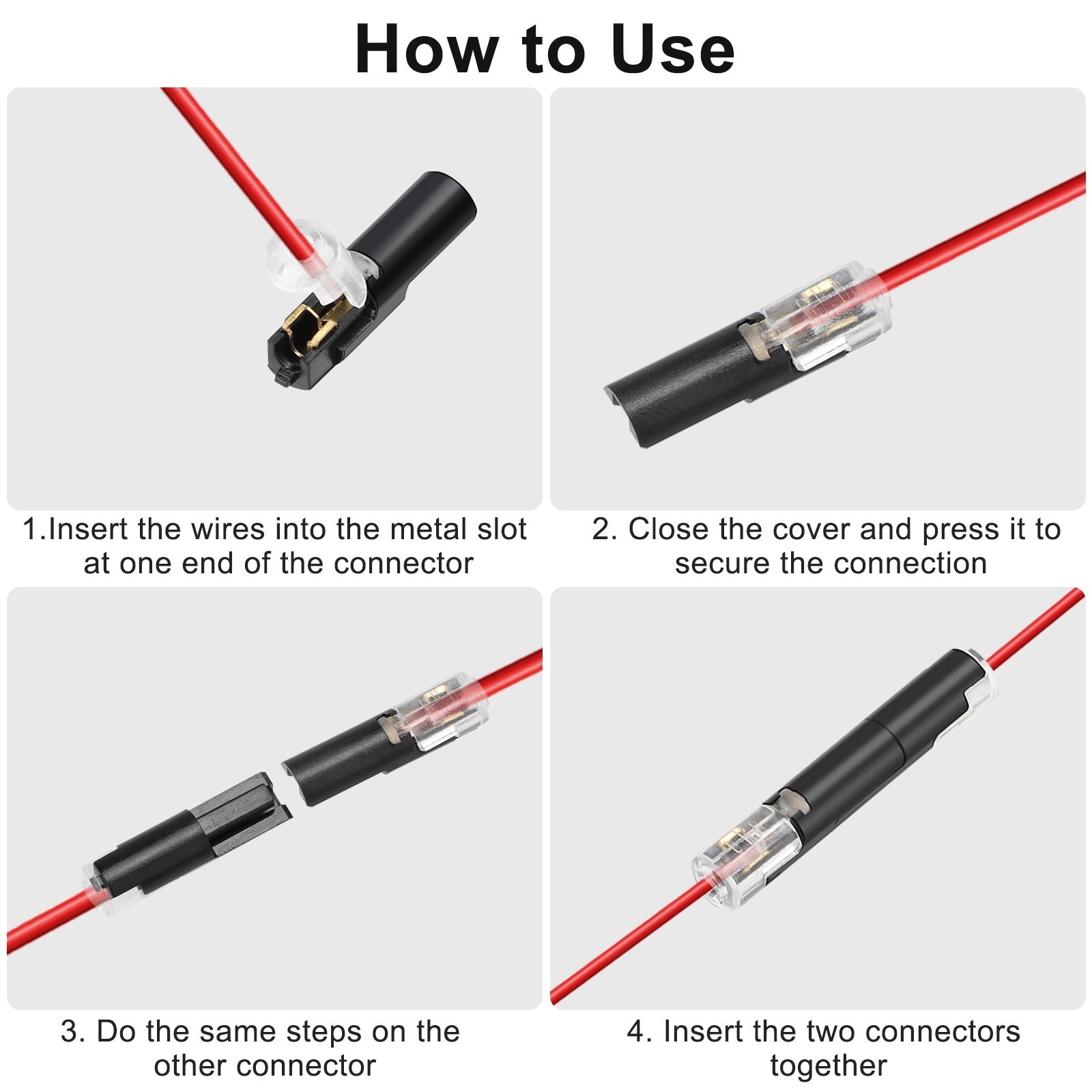 80 PCS Plug-In Quick Wire Connectors, Reusable Clamp Terminal Blocks for Cables