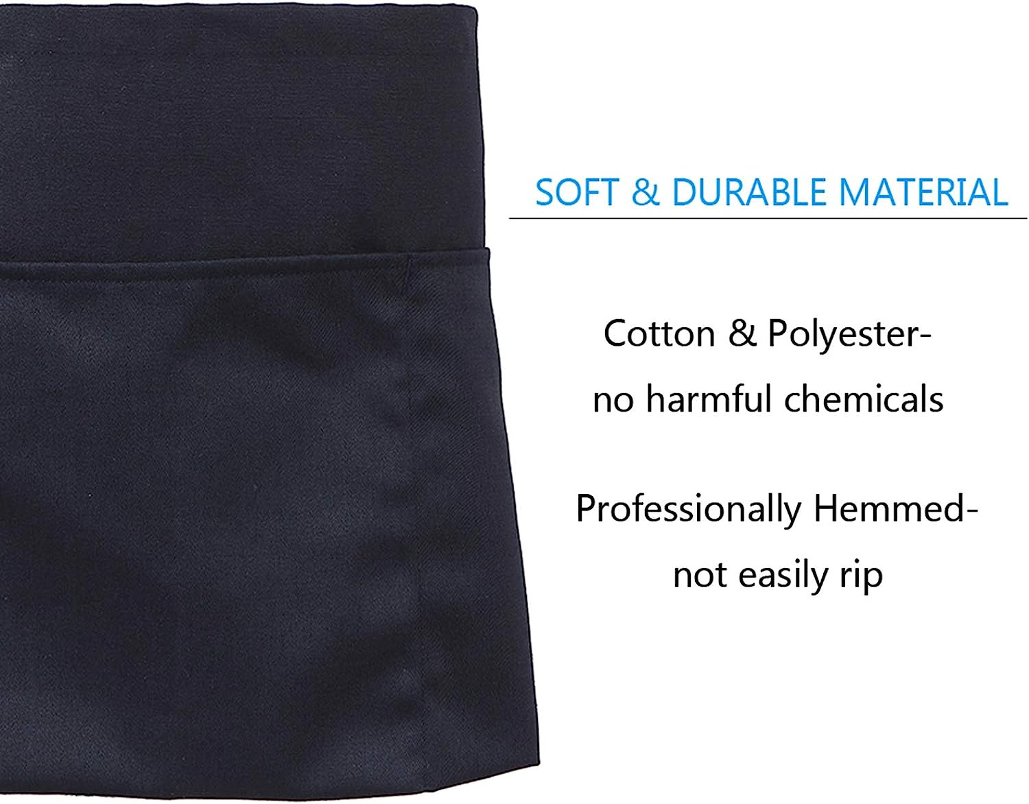 Waist Apron with 3 Pockets – Black Waitress Waiter Server Short Aprons