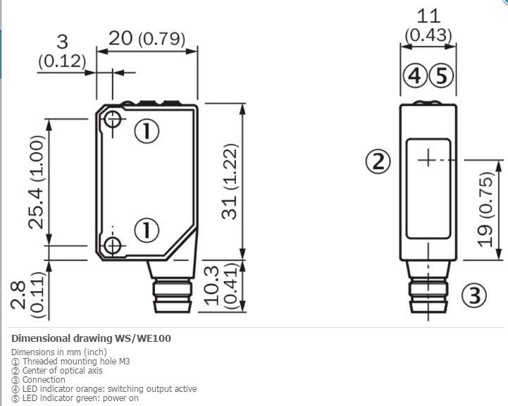 SICK WS/WE100-N1439 Through-beam photoelectric sensor ,NPN New✦Kd