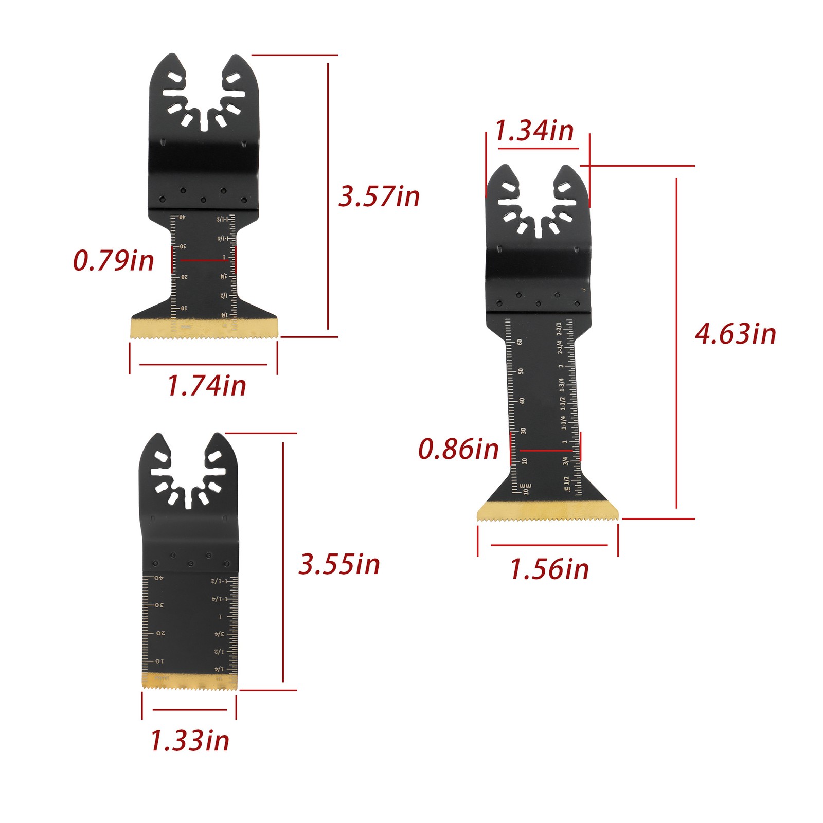 Titanium Oscillating Saw Blades Kit 22 PCS Multitool Cutting Blades for Metal
