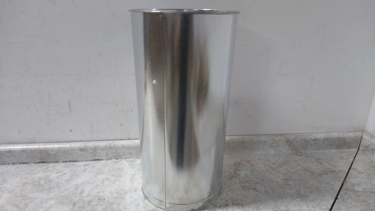 Tough Guy 4PGG1 15 Gal Cap White Steel Fire-Resistant Trash Can