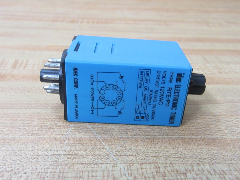 IDEC RTE-P11 Electronic Timer RTEP11 120VAC, Reversible Face Plate