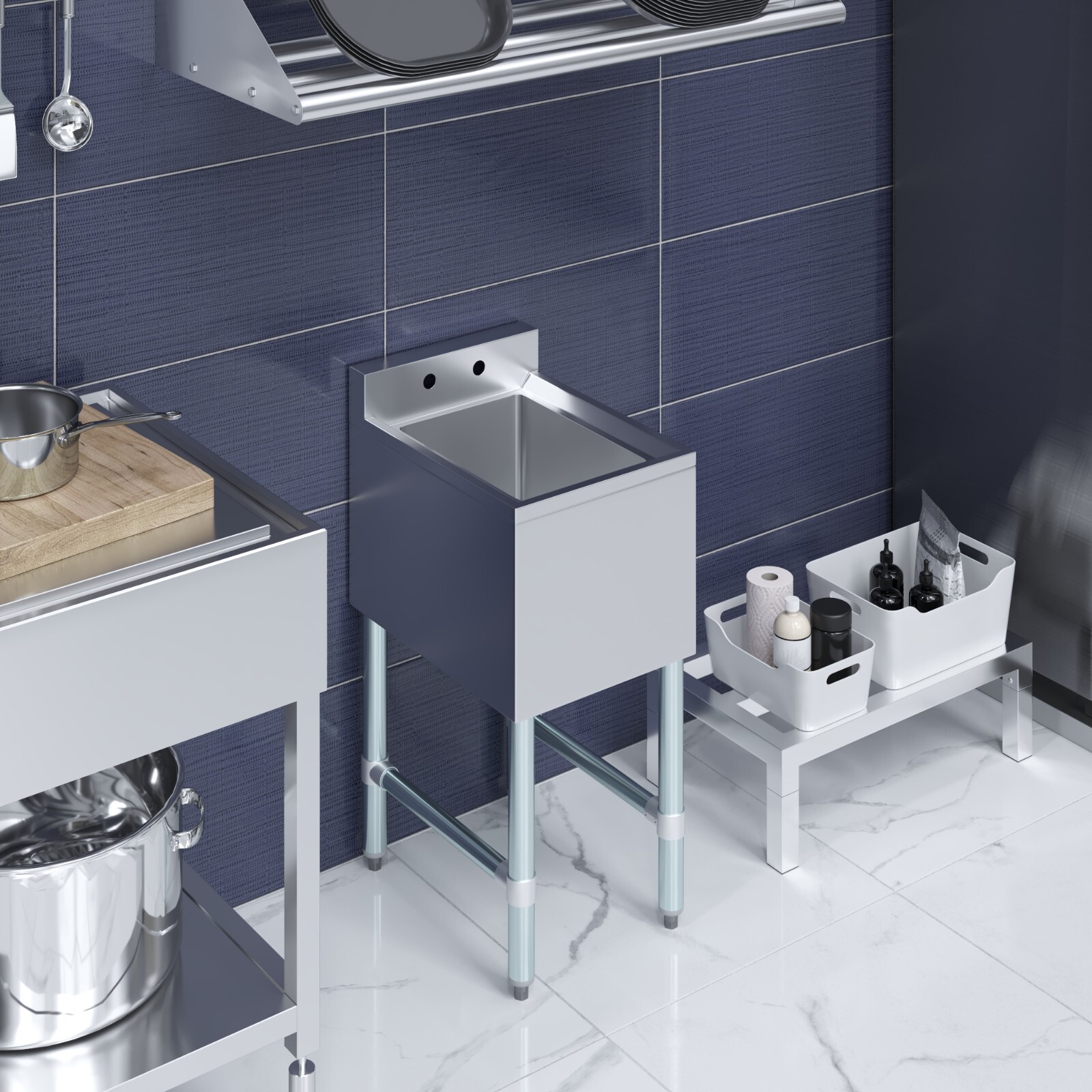 14 in. x 19 in. One Compartment Underbar Sink