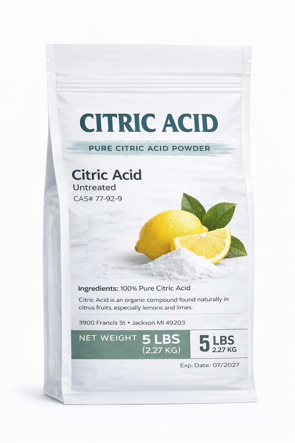 5 lb Citric Acid Powder 100% Pure – Industrial -Heavy Cleaning -Non-Food Grade –