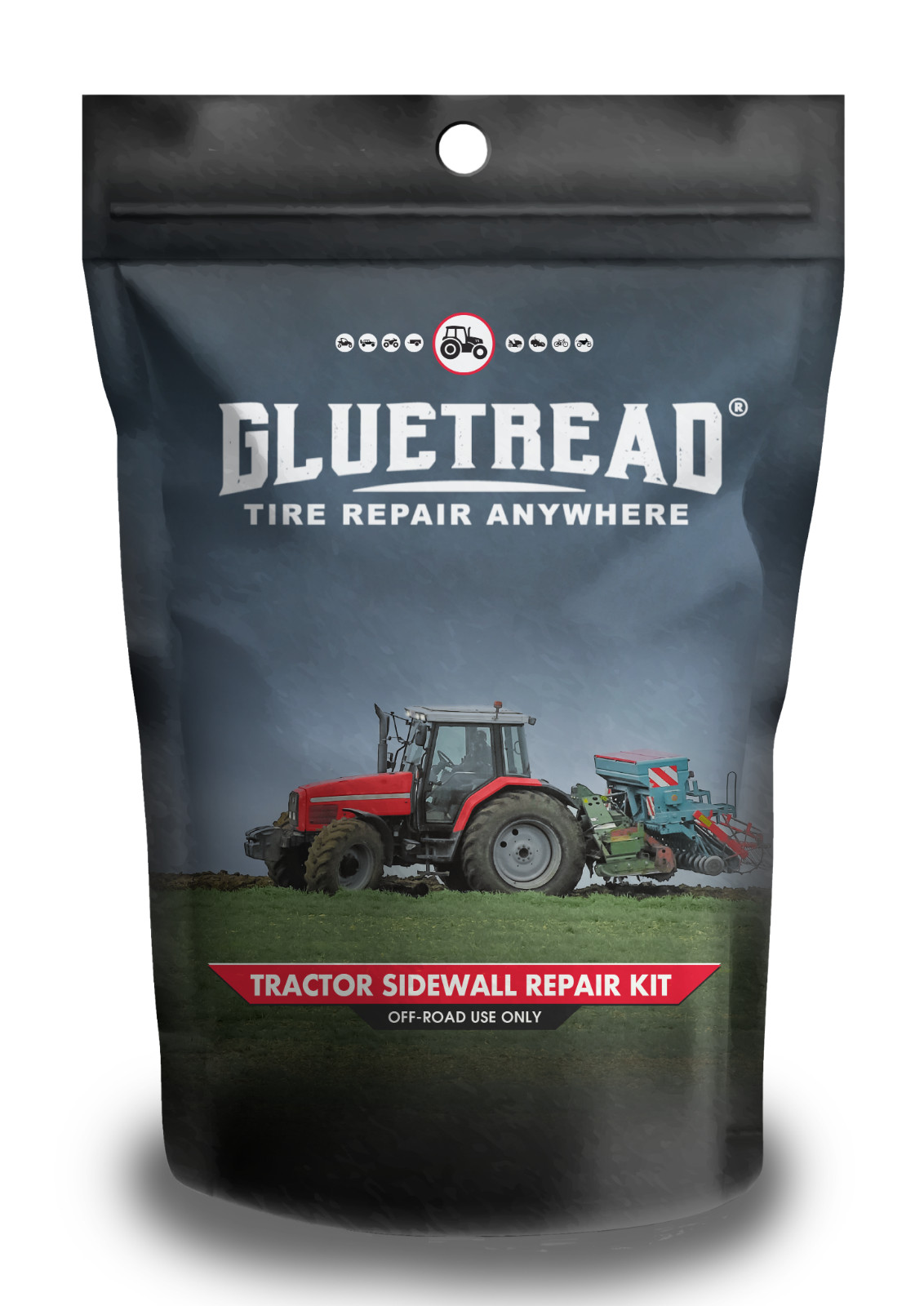 GlueTread Tractor Sidewall Tire Repair Kit Easy to Apply No Need to Remove Tire
