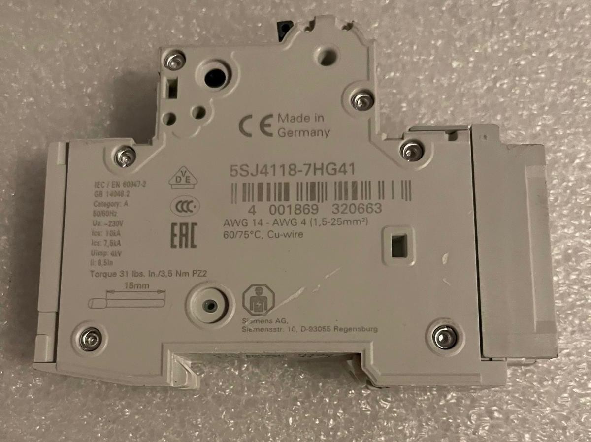 SIEMENS 5SJ4118-7HG41+5SJ4120-7HG41