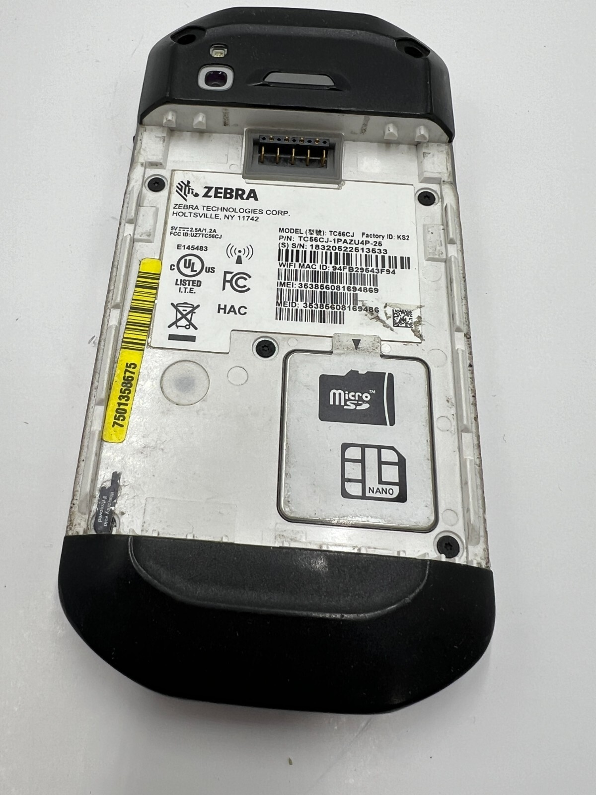 Zebra Handheld Computer Barcode Scanner TC56CJ TC56CJ-1PAZU4P-25 – BROKEN