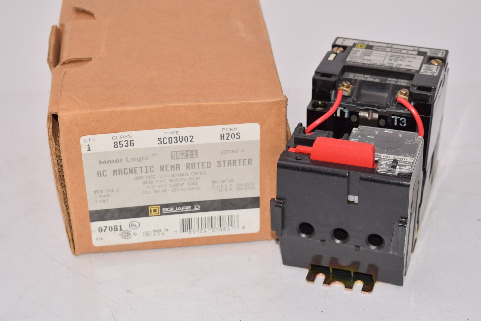 NEW Square D SC03V02 Class 8536 Motor Logic AC Magnetic NEMA Rated Starter 3PH 2