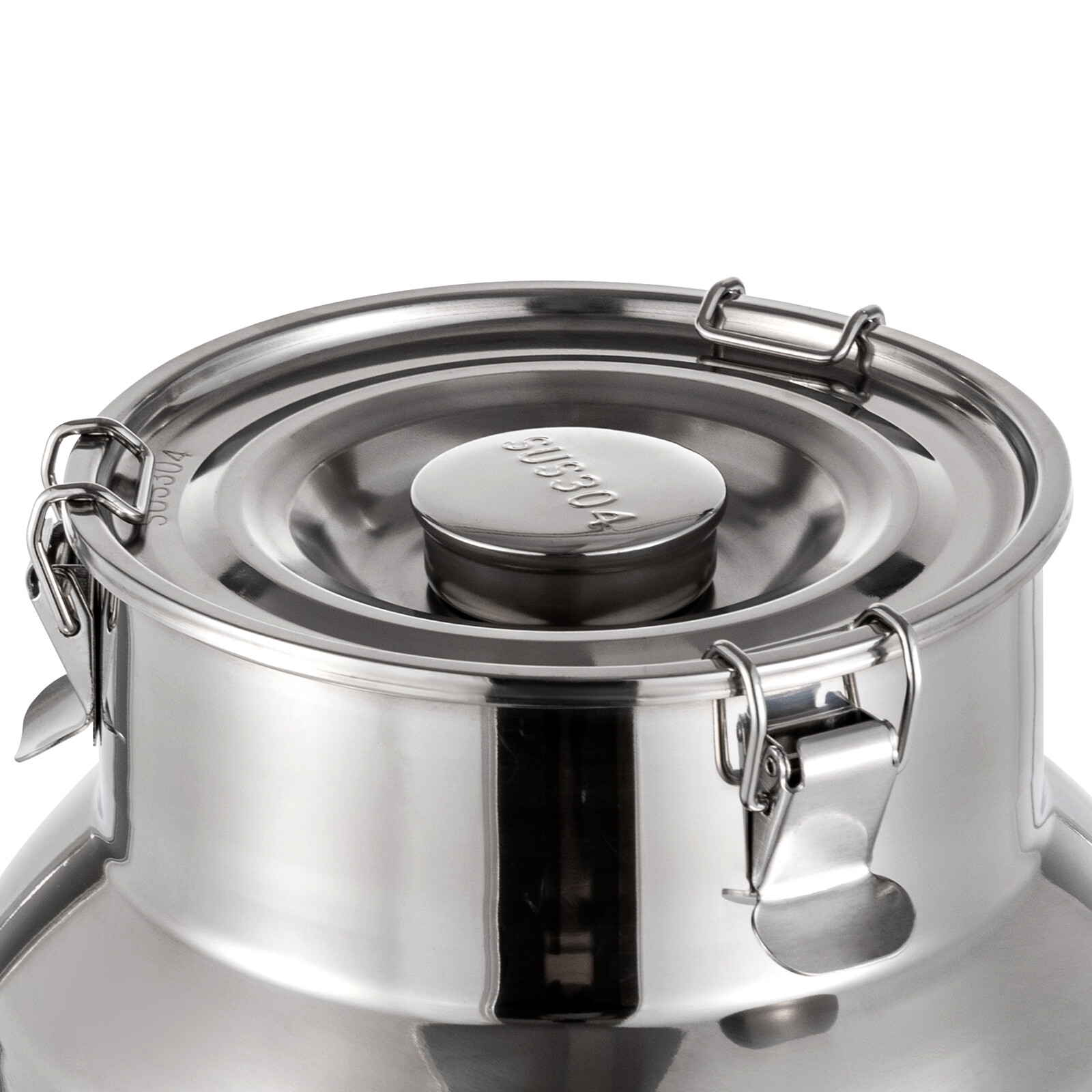 15L/3.96Gal Beverage Dispenser Stainless Steel Milk Can Milk Transport Barrel