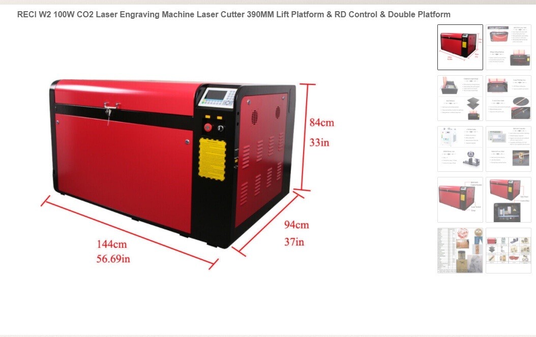 RECl W2 100W CO2 Laser Engraving