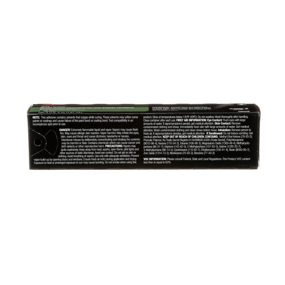 3M 08008 5 fl. oz. Super Weatherstrip and Gasket Adhesive in Black