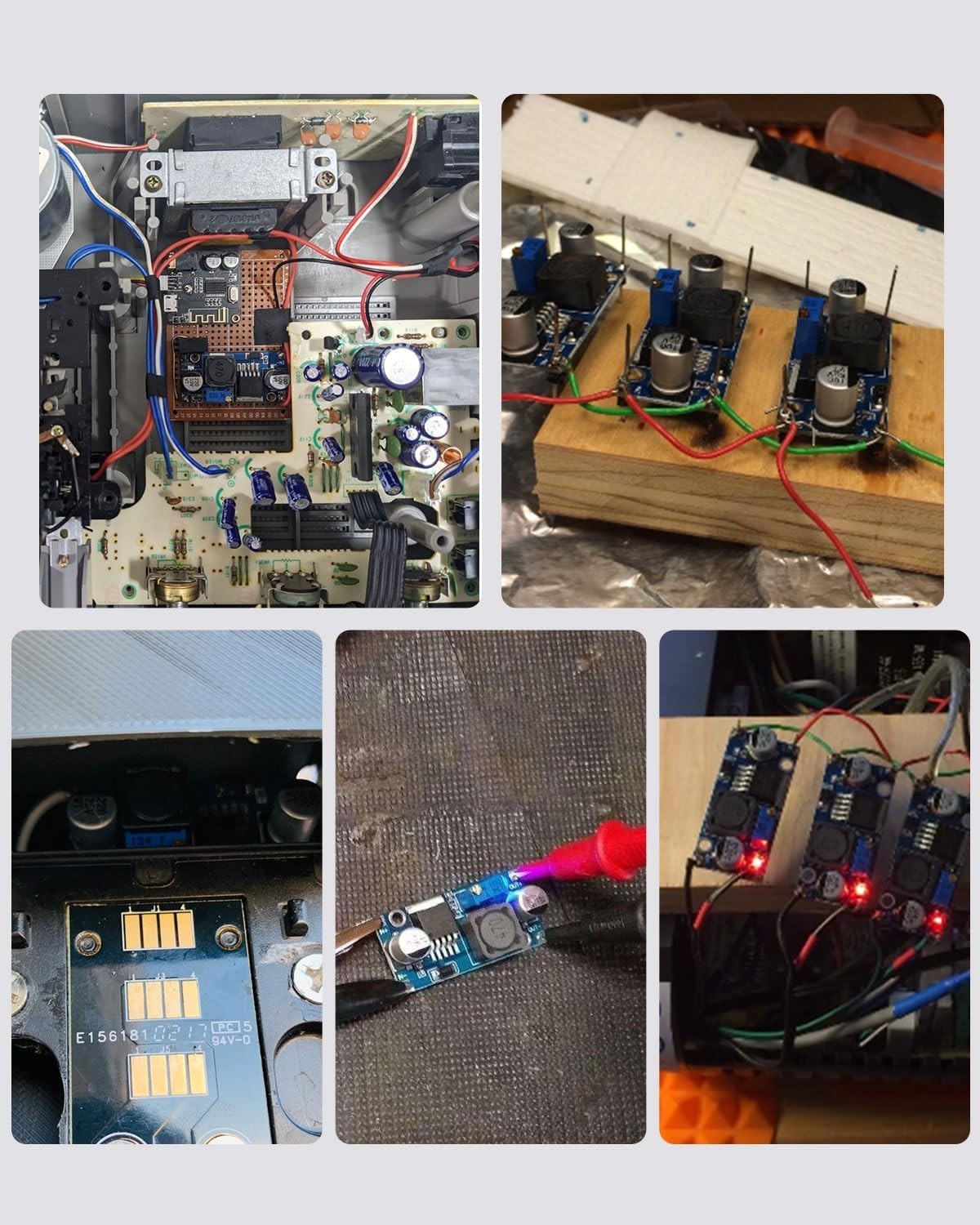 5-Pack Adjustable DC-DC Buck Converters 3-40V to 1.5-35V