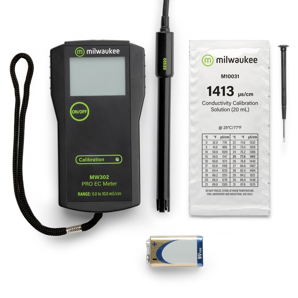 Milwaukee MW302 PRO High Range Conductivity Meter for Hydroponics