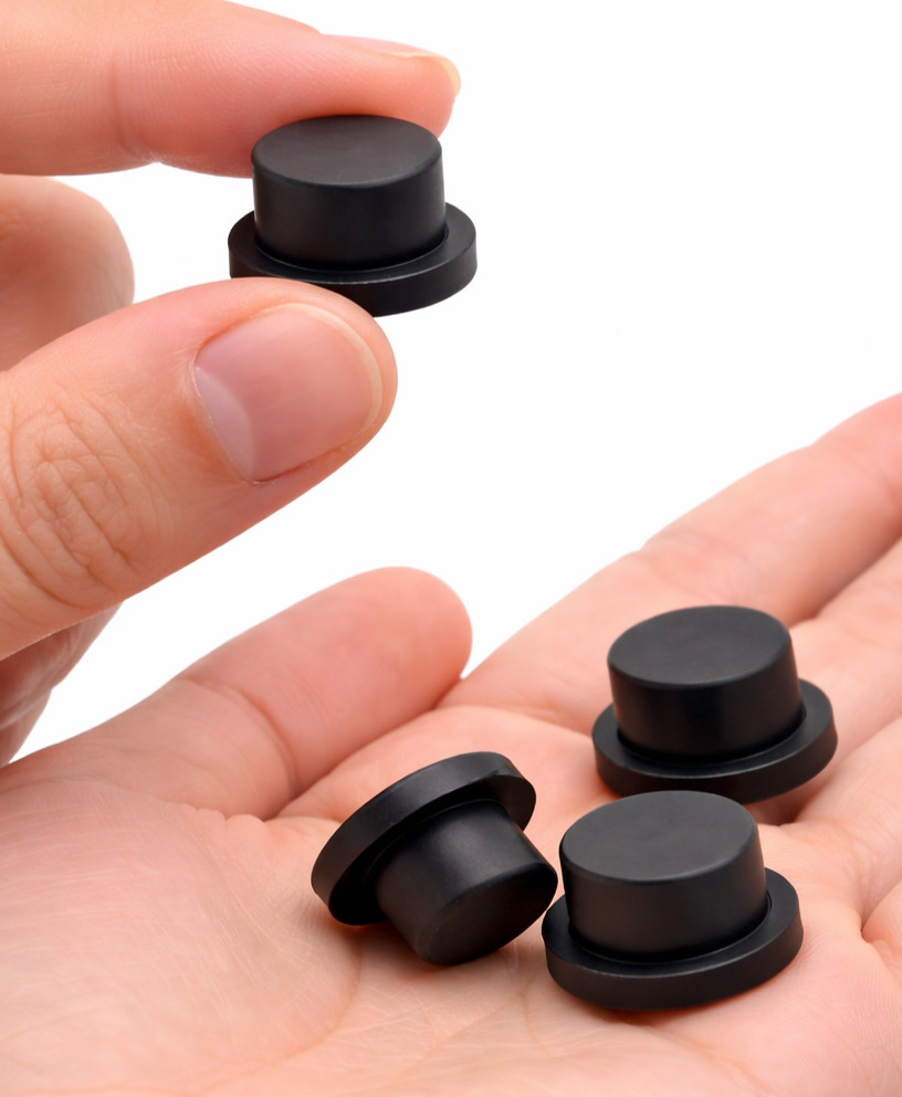 1/2” Rubber Hole Plugs Push In Foot Bumper Compression Stem Various Pack Sizes