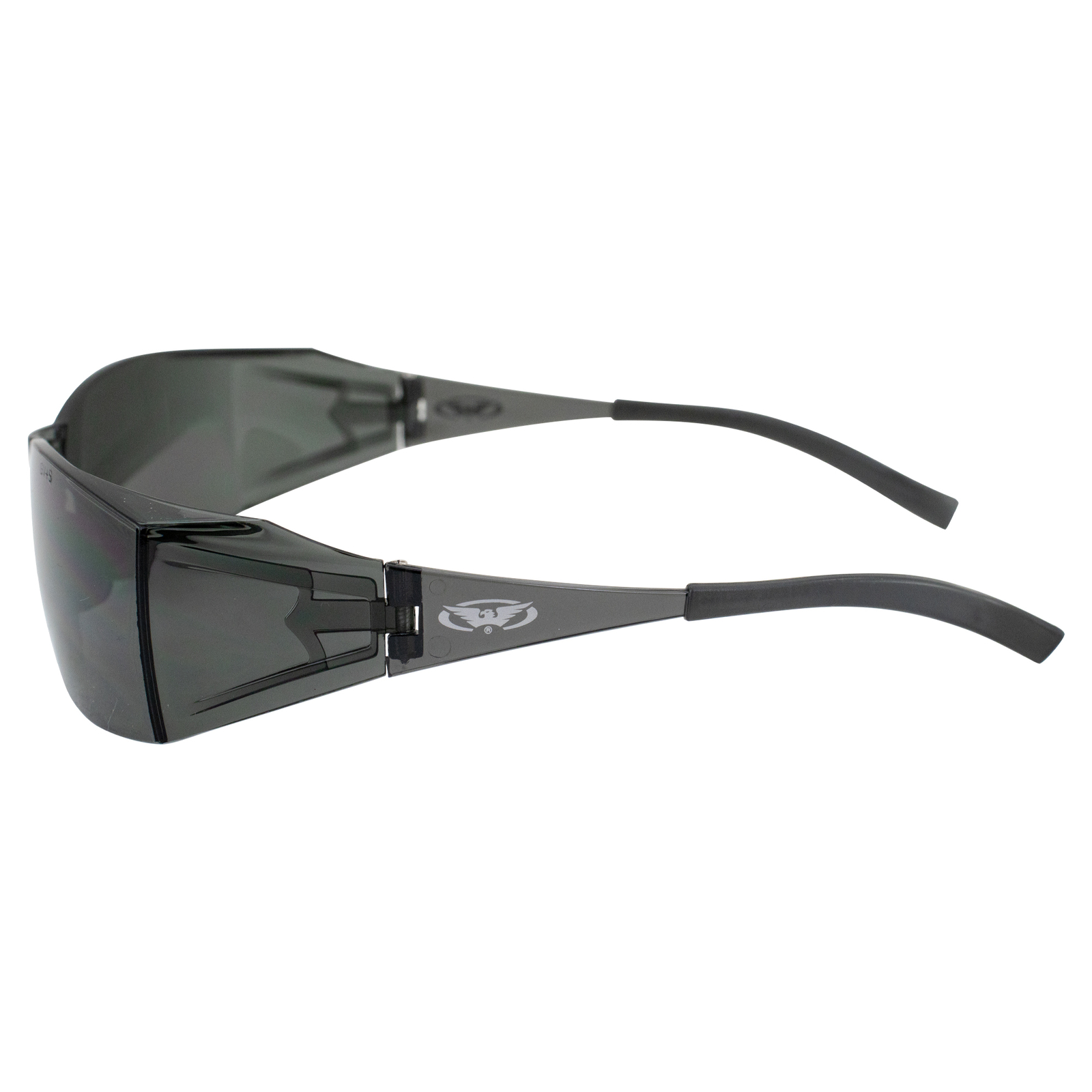 GLOBAL VISION EYE-Q SAFETY GLASSES SIDE SHIELD SHATTERPROOF UV400 SMOKE
