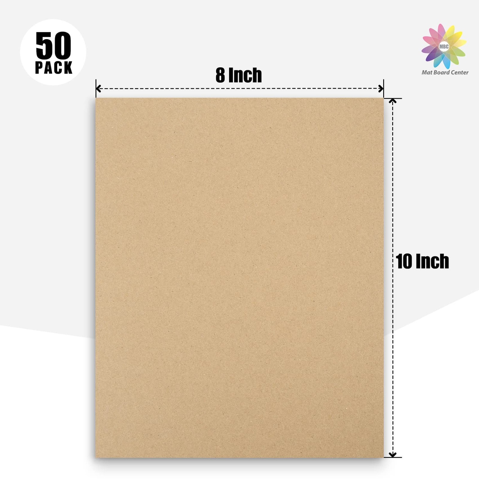 Mat Board Center, 50 Corrugated Cardboard Sheets 8×10 Inches Flat Card Board …