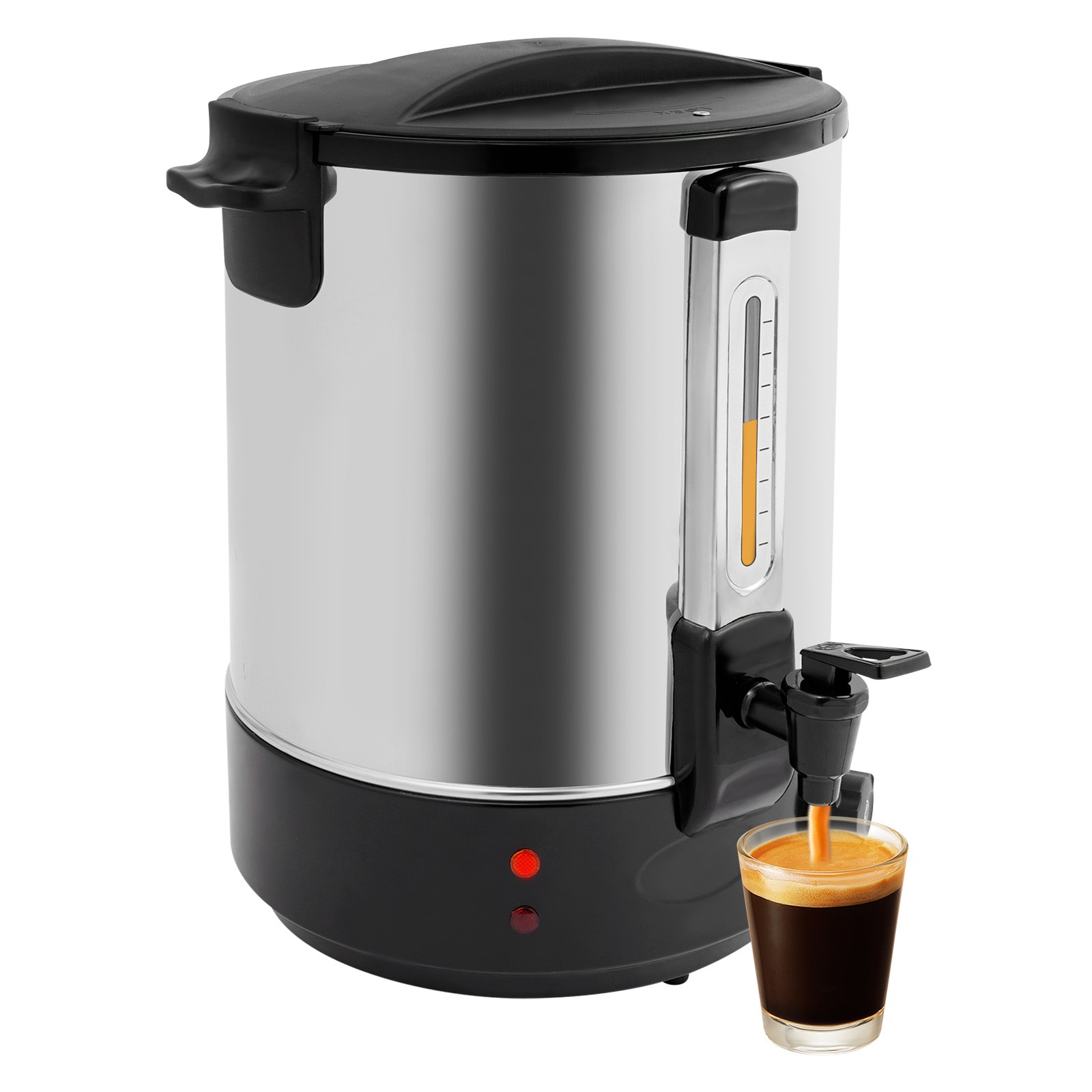 38L Commercial Eletric Hot Water Dispenser Countertop Water Boiler 110V Black