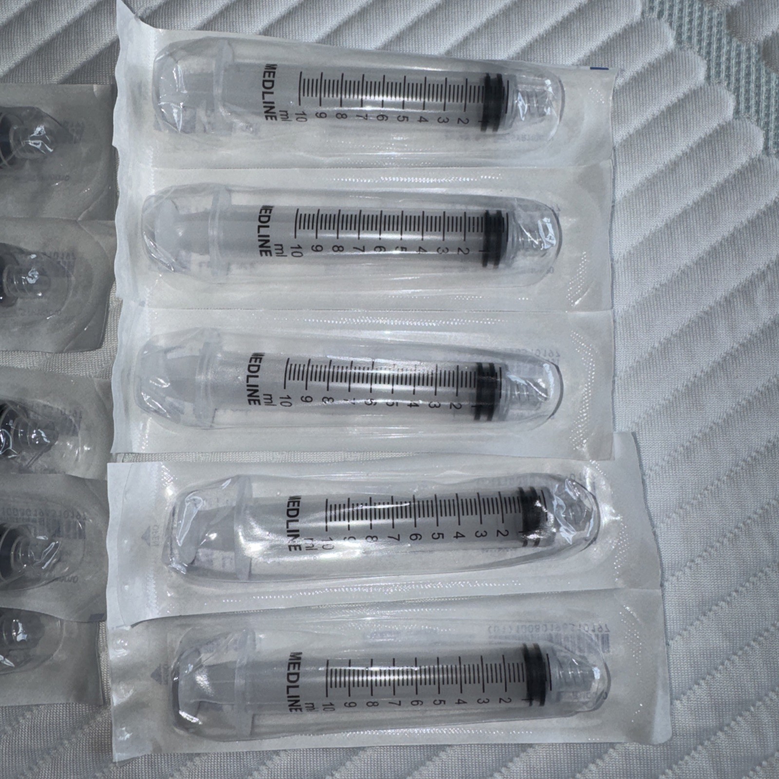 Lot Of 10 Medline 10ml Luer Lock Disposable Syringe No Needle Sterile SYR110010