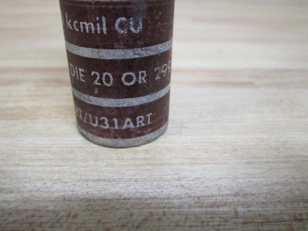 BURNDY YA342N 2 Holes, 500 MCM, CHAMFERED, Compression Lug, Copper, Long,