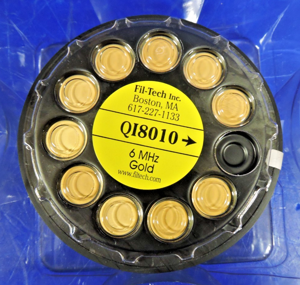 10 pcs NEW Inficon Gold Coated Crystals 6MHz Sensor 008-010-G10 Fil-Tech/ SEALED