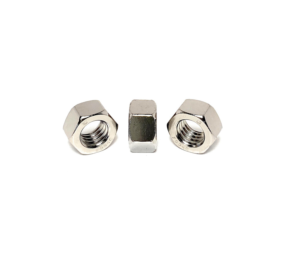(20) 3/8-16 Chrome 18-8 Stainless Steel Finished Hex Nuts (20 Pieces)