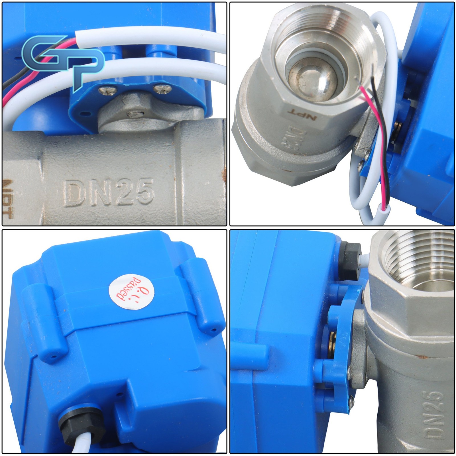 Auto Return Motorized Ball Valve 3/4″ Full Port 9-24V AC/DC
