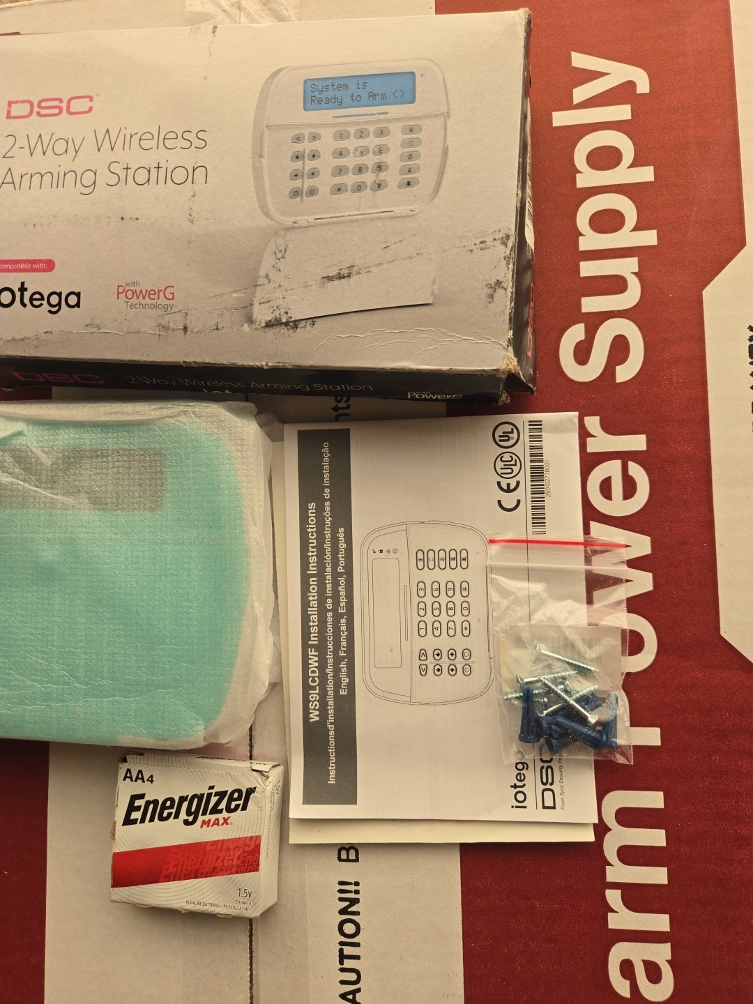 DSC WS9LCDWF9 2 Way PowerG Wireless Arming Keypad v1.1.0 2021 Iotega Open Box