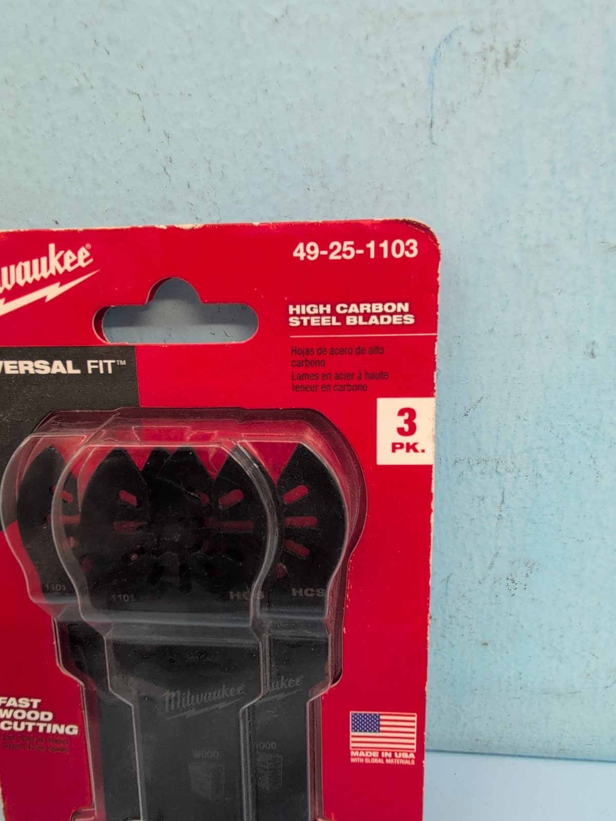 Milwaukee 49-25-1103 Universal Fit Multi Tool Wood Blade 3 Pack Black