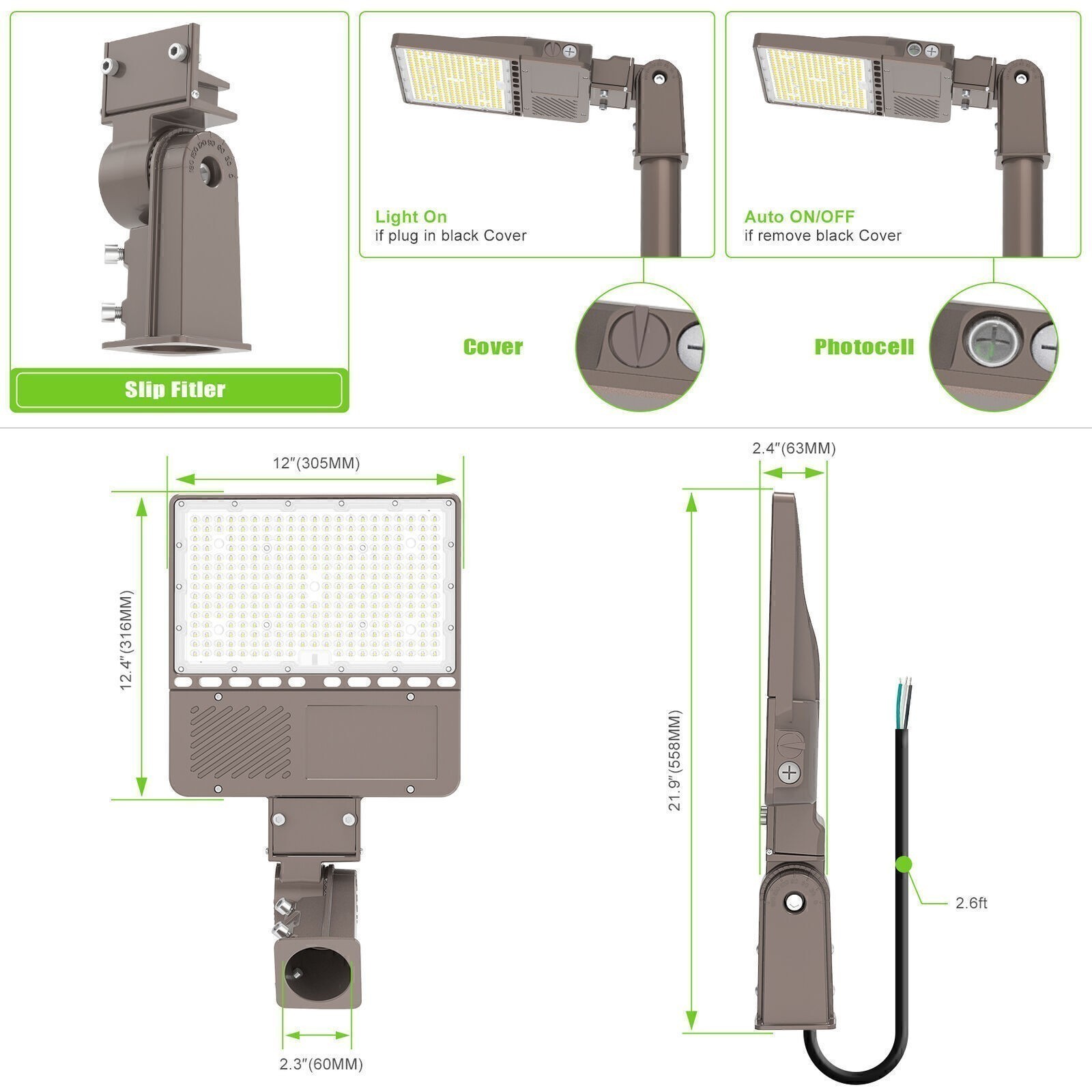 150W LED Parking Lot Lights Outdoor Garden Yard Street Road Commerical Area Lamp
