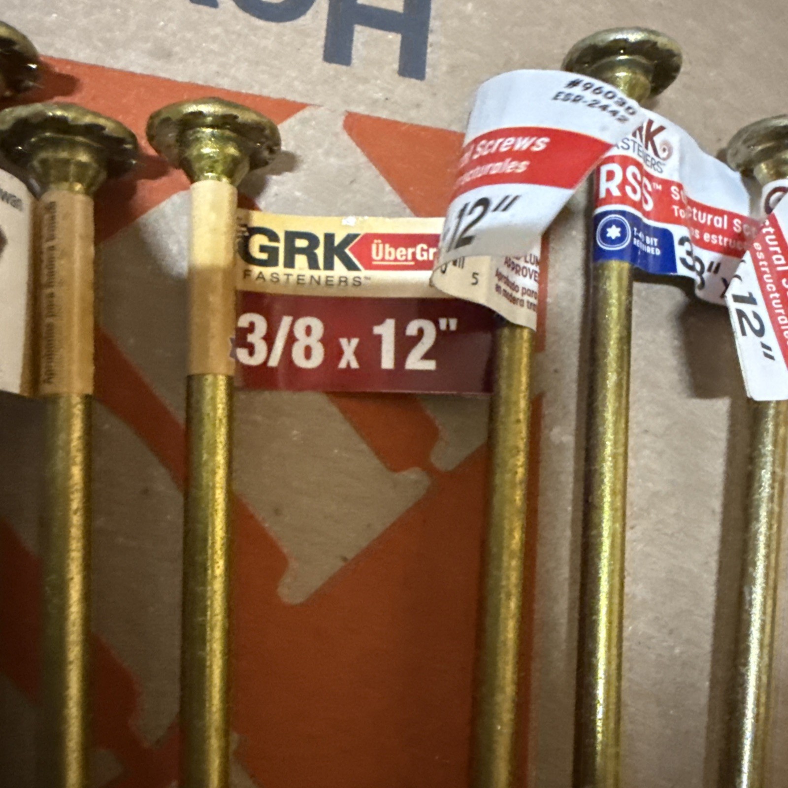 GRK RSS3812HP RSS 3/8″ x 12″ Rugged Structural Screws 12 total