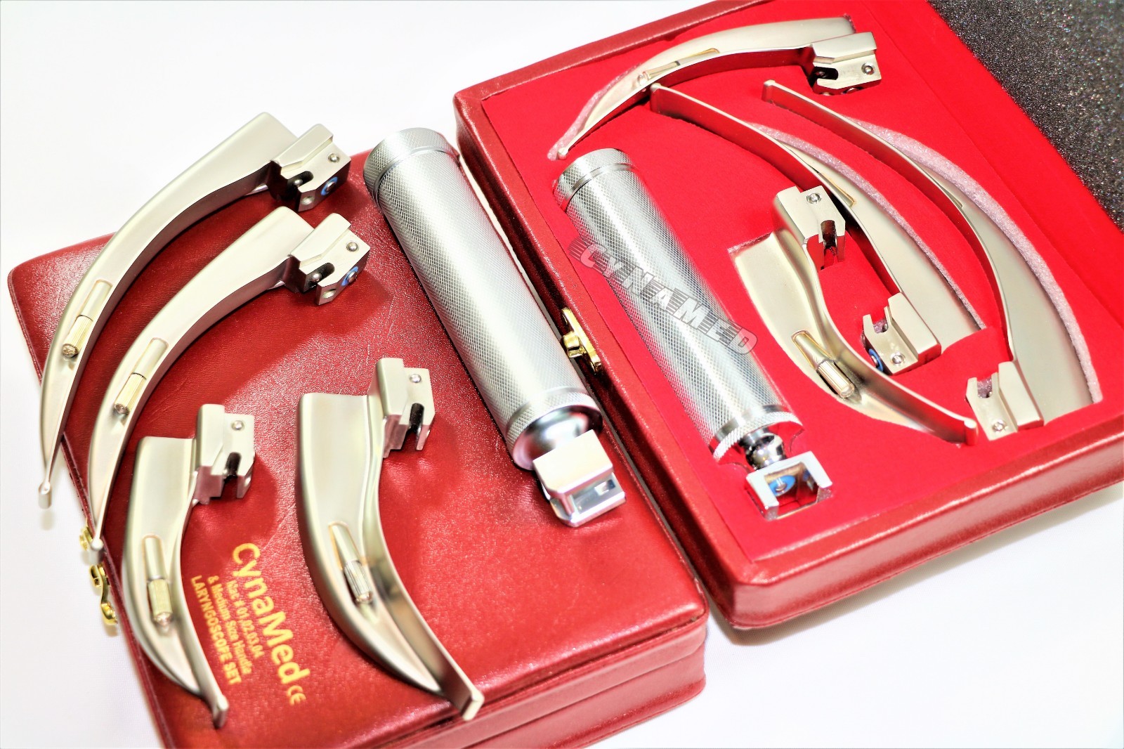 4 BLADES AND ONE HANDLE LARYNGOSCOPE MACINTOSH INTUBATION EMT ANESTHESIA SET