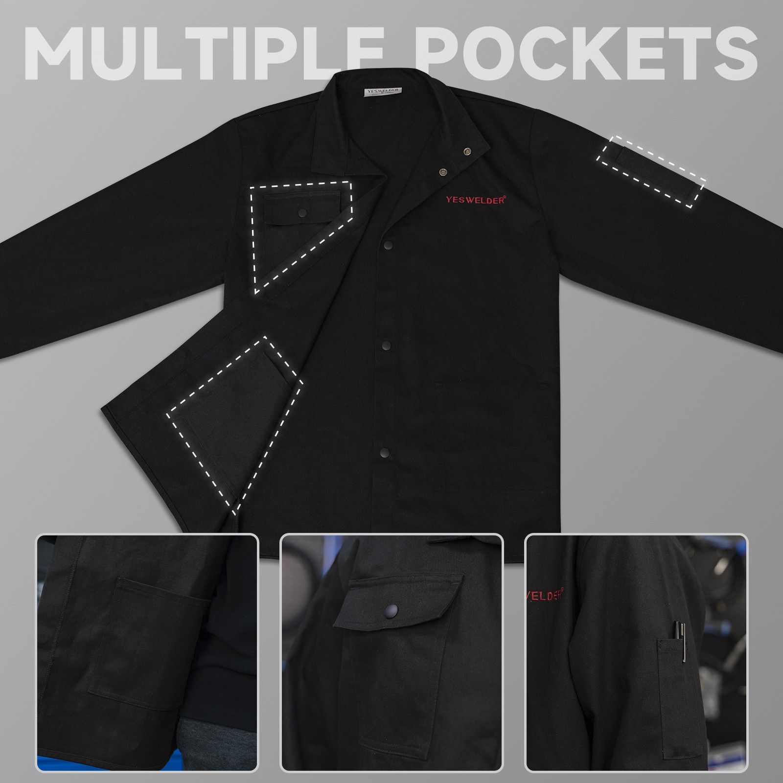YESWELDER Flame Resistant (FR) Cotton Welding Jacket