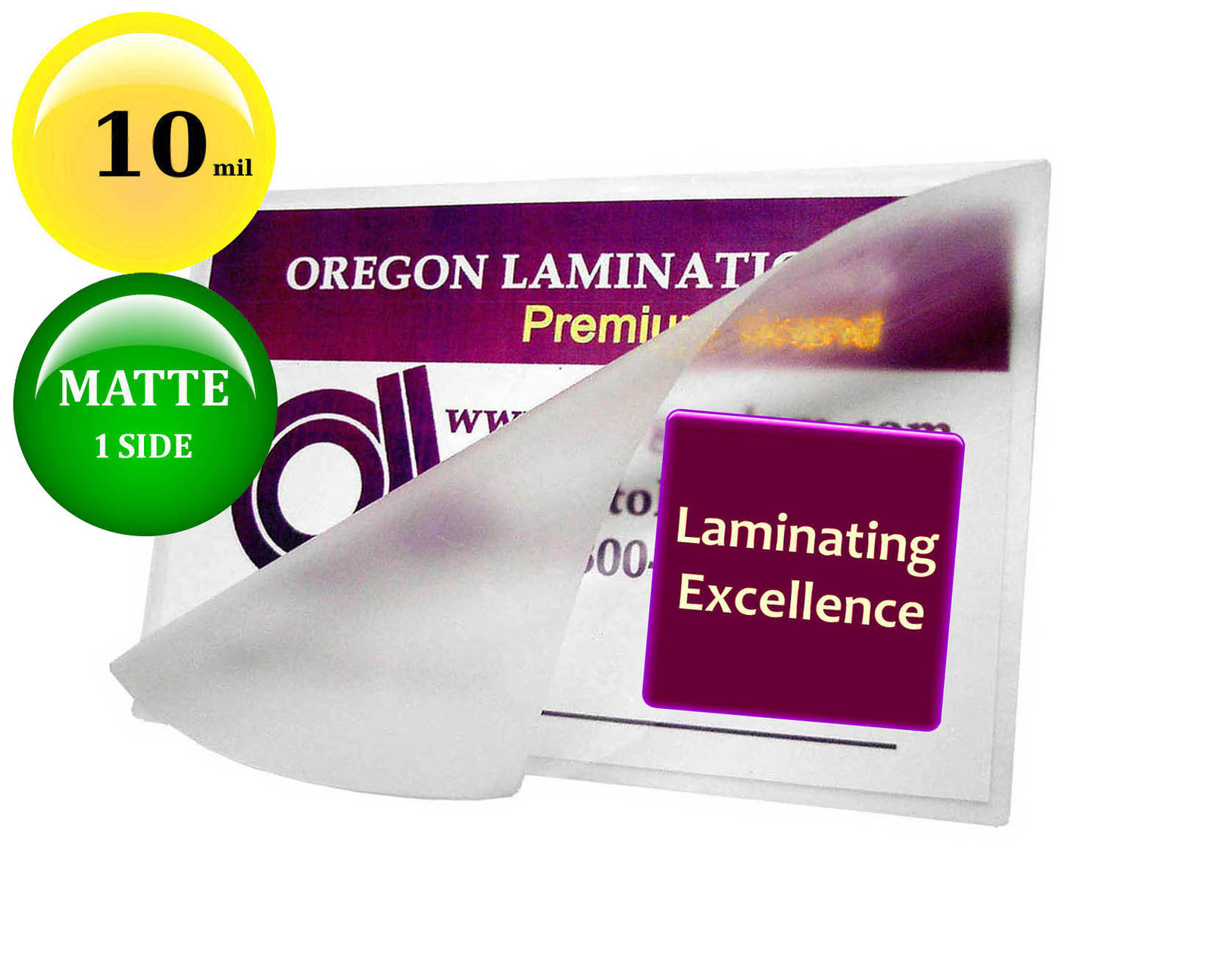 10 Mil MATTE/Clear Military Card Hot Laminating Pouches 2-5/8 x 3-7/8 (100/pack)