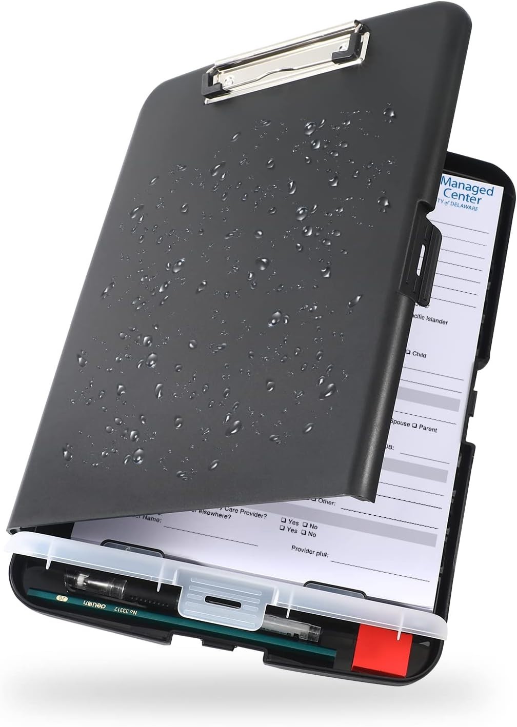 Heavy Duty Clipboard With Storage 8.5 x 11 Large Capacity Clip Boards Case