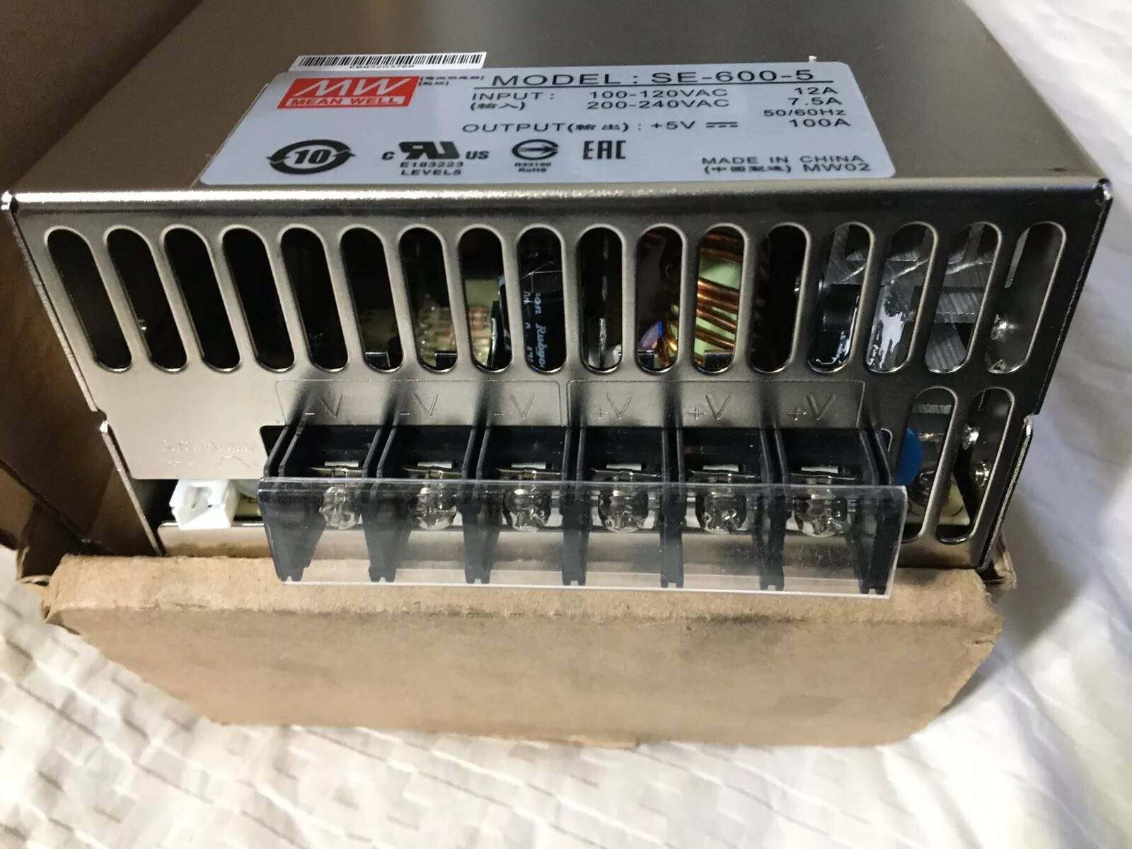 MEANWELL SE-600-36 36V 16.6A Power Supply 36V 597.6W Single Output Ships Fast !