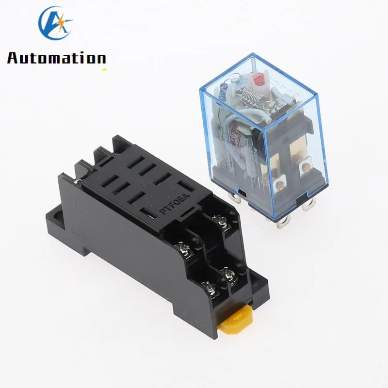 12V 24V 36V 110V 220V 380V DC/AC 10A 8PIN Coil Power Relay DPDT LY2NJ HH62P HHC6