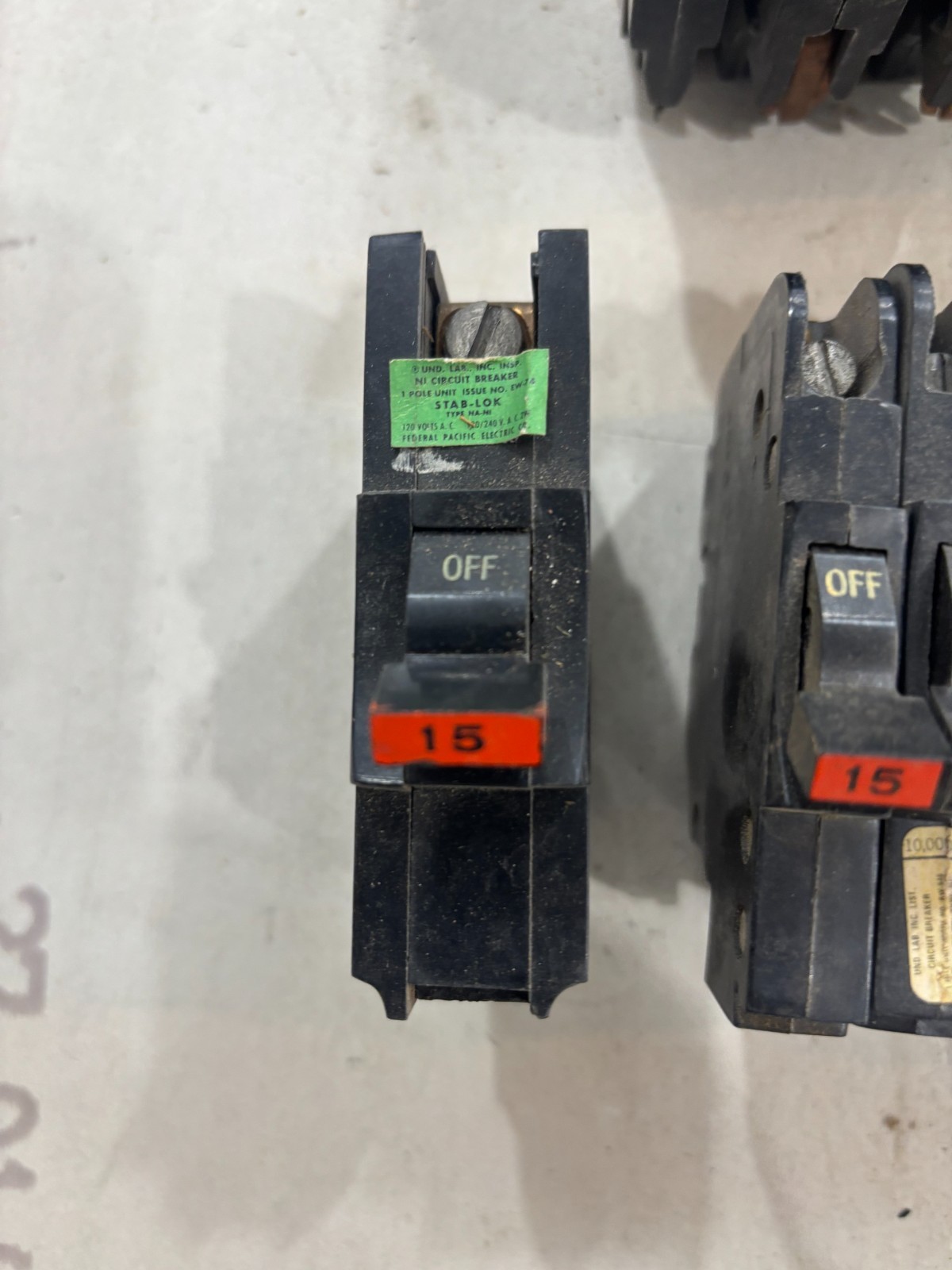 Lot of 40 – Federal Pacific/ American Stab-Lok Breakers