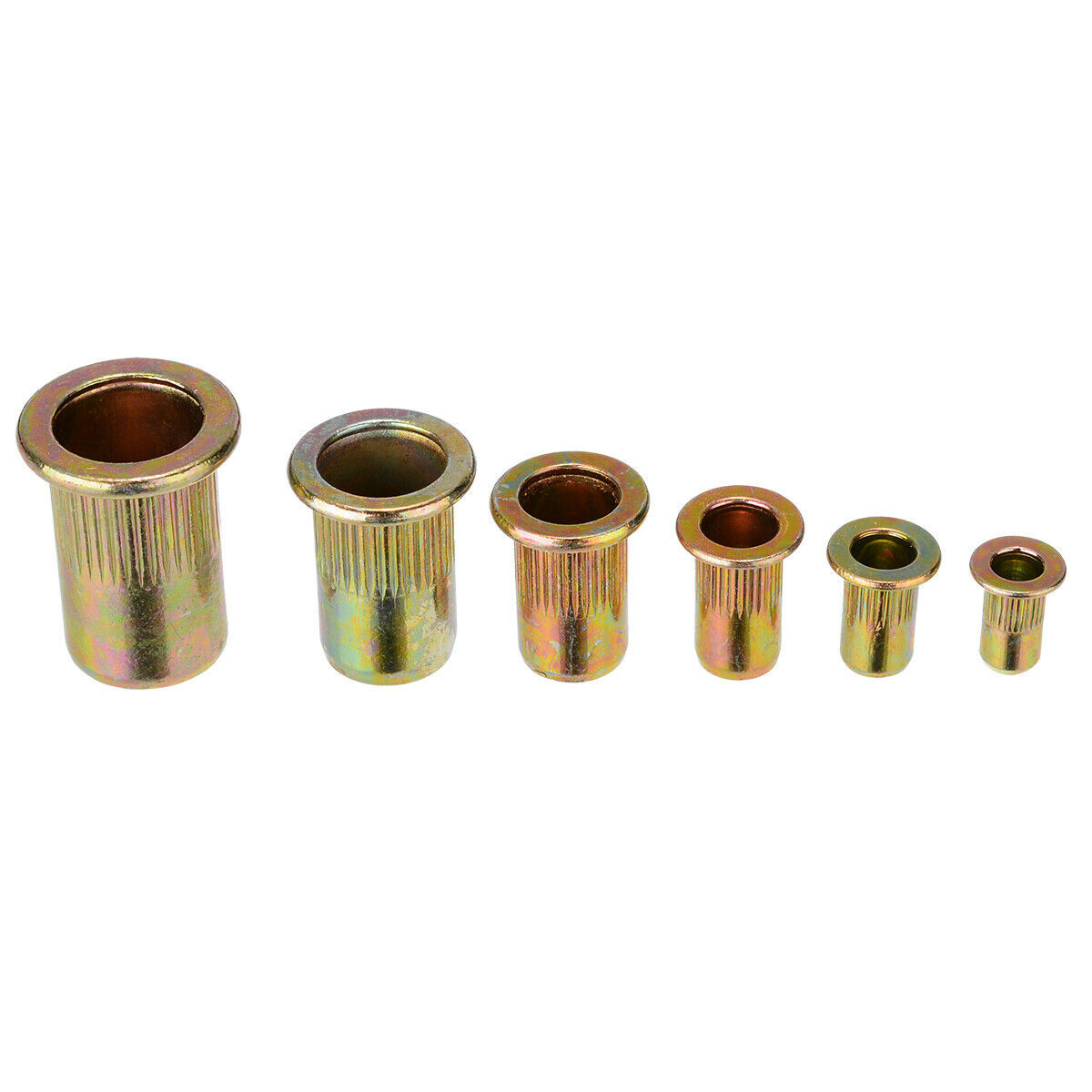 175PC Rivet Nut Kit Mixed Zinc Steel Rivnut Insert Nutsert Threaded Set M3-M12