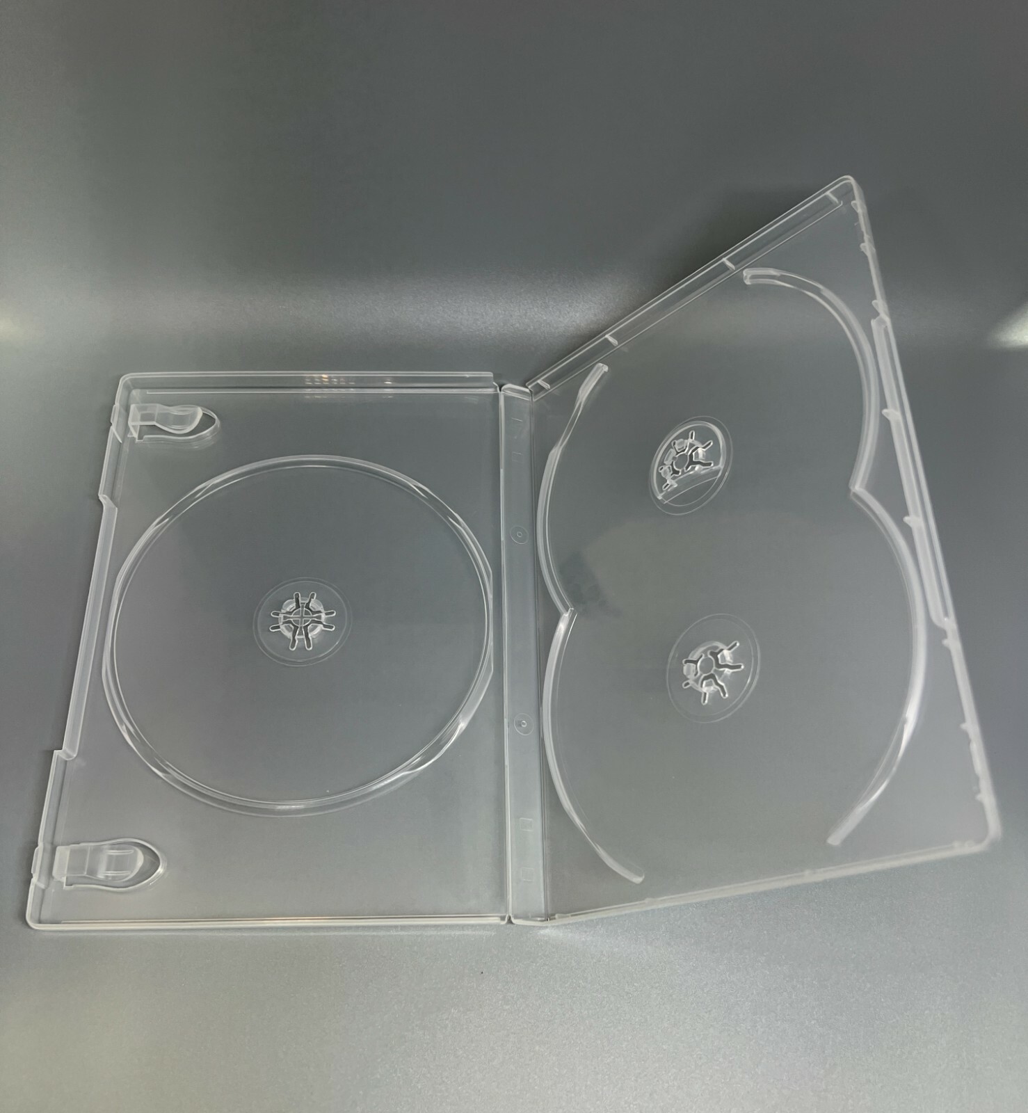 SALE! ONE NEW 14MM SUPER CLEAR TRIPLE (3) DVD CASE BOX, W/ BOOKLET CLIPS – QJ04