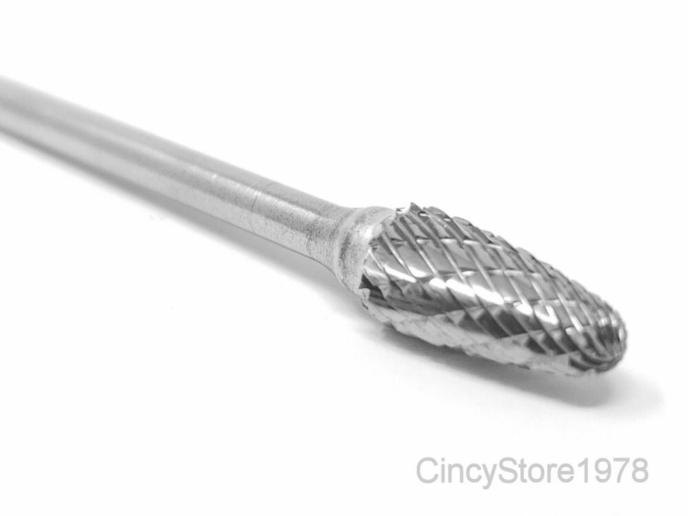 SF51D Tree Shape Tungsten Carbide Burr Bur Cutting Tool Die Grinder Bit 1/8″