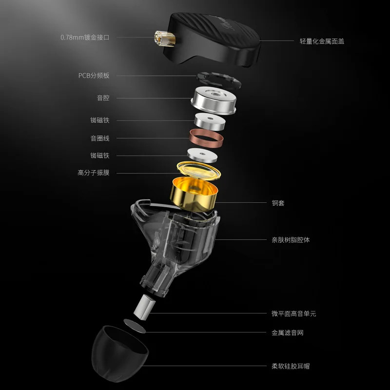 Gk Streak Dual Driver Wired In Ear Hifi Earphones Kun Dynamic Micro Planar Tweet