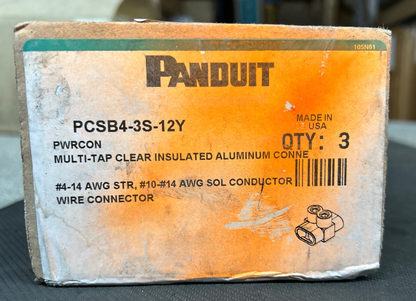 Panduit PCSB4-12S-3Y Multi-Tap Connector Double Sided Clear 12 Three Units