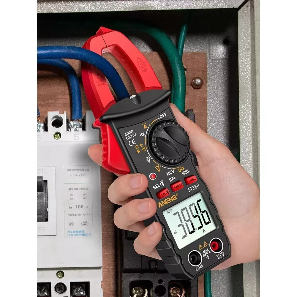 Digital Multimeter Tester AC DC Voltage RMS Amp Clamp Meter Auto Range Handheld