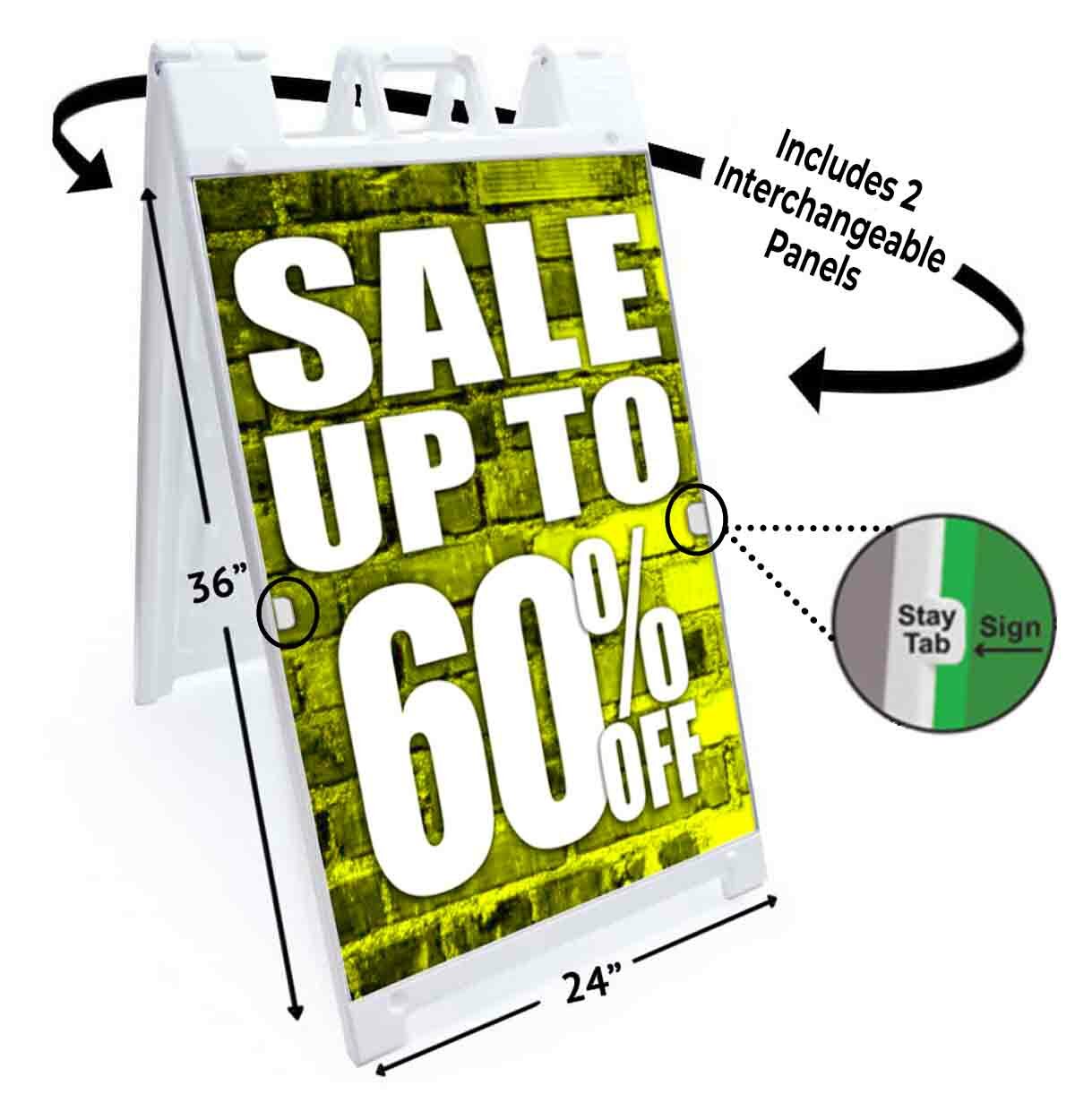 SALE UP TO 60% OFF Signicade 24×36 Aframe Sidewalk Sign Banner Decal DISCOUNT
