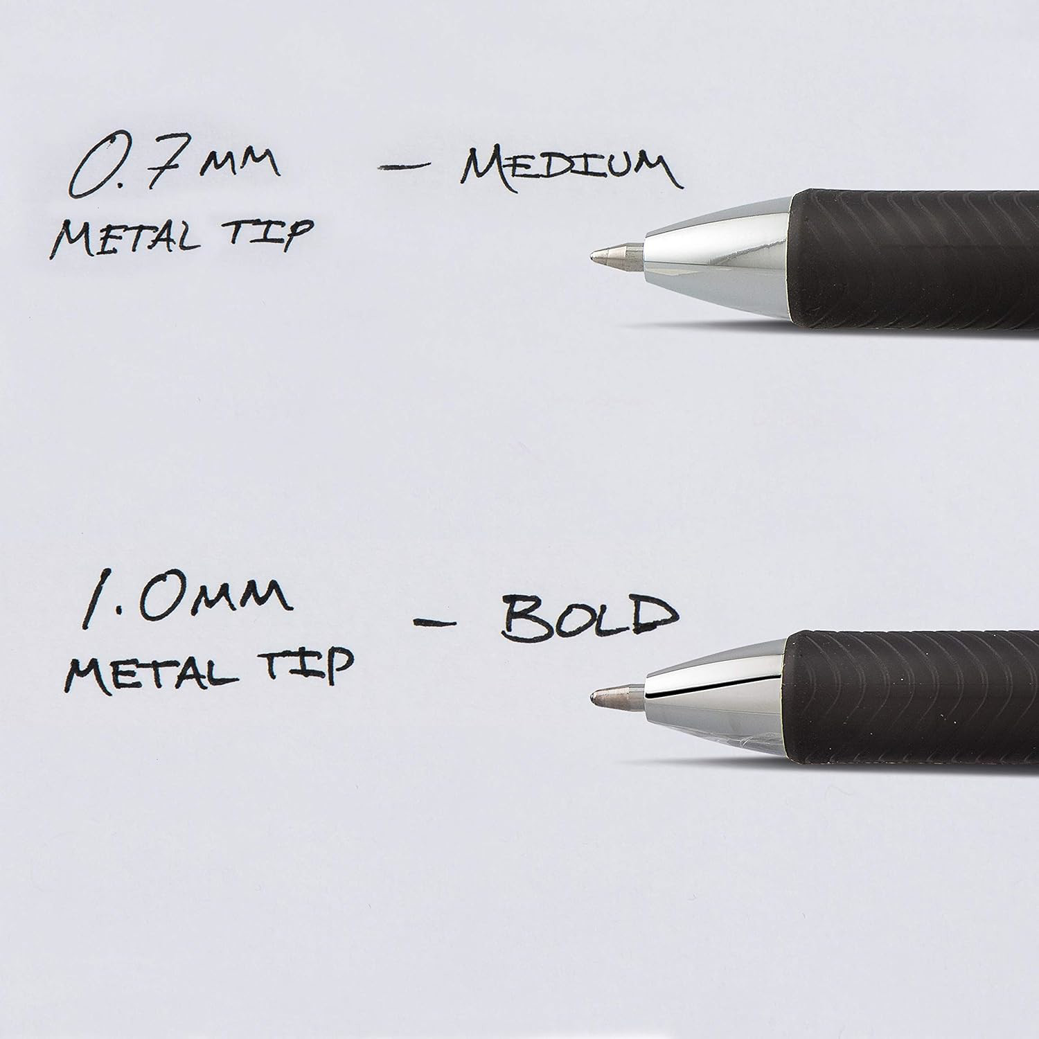 Pentel EnerGel RTX 1.0 mm Bold Point Gel Pens Black Ink Pack of 3