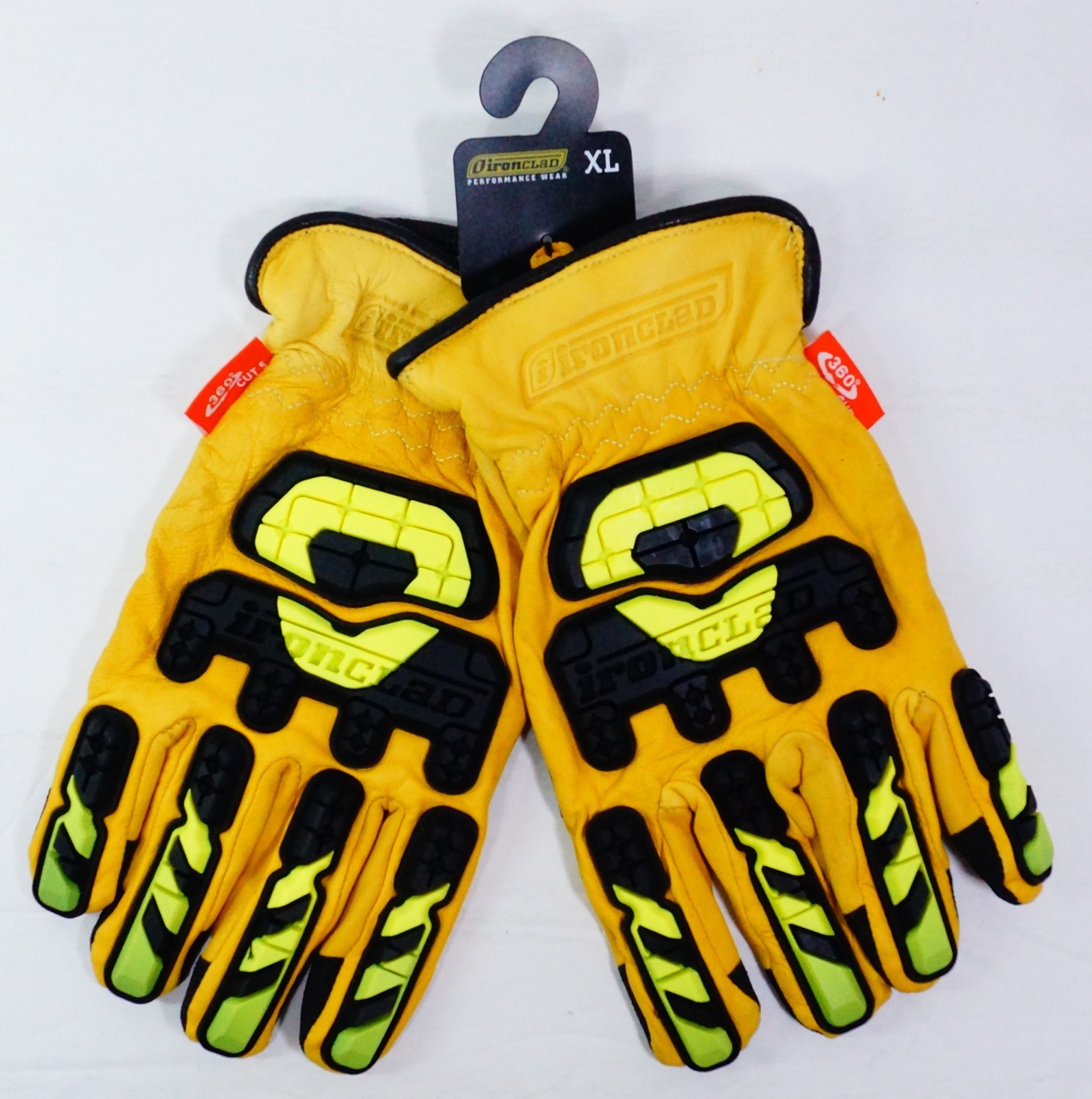 Ironclad Industrial Impact Ultimate 360 Cut Reinforced Leather Gloves Sz XL NEW